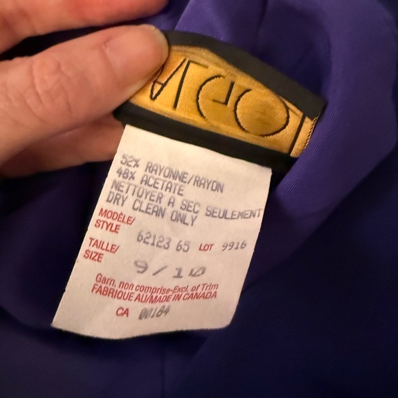 💎 VINTAGE 80s/90s ALGO Cobalt Blue Back Bow Maxi Gown 💎 - Picture 13 of 13